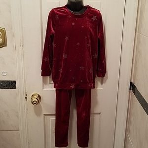 Girls Velour Tunic and Leggings w/ Stars Pattern S